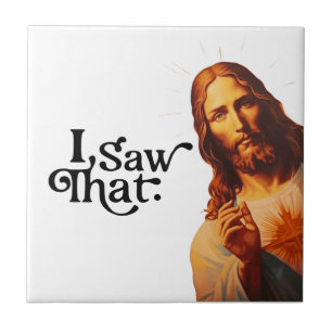 Grappige Quote Jezus Meme Ik Zag Dat Christen Tegeltje