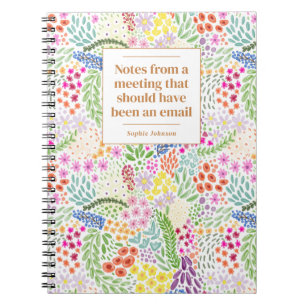 Grappige Quote Kantoor Ontmoeting Bloemen Geperson Notitieboek