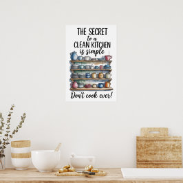 Grappige Quote Keuken Poster