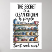 Grappige Quote Keuken Poster (Voorkant)