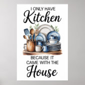 Grappige Quote Keuken Poster (Voorkant)