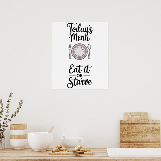Grappige Quote Keuken Poster (Keuken)