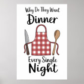 Grappige Quote Keuken Poster (Voorkant)