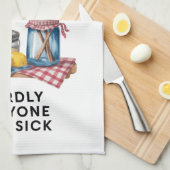Grappige Quote Keukenhanddoek (Quarter Fold)