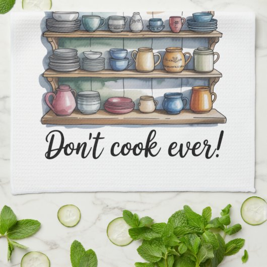 Grappige Quote Keukenhanddoek (Gevouwen)