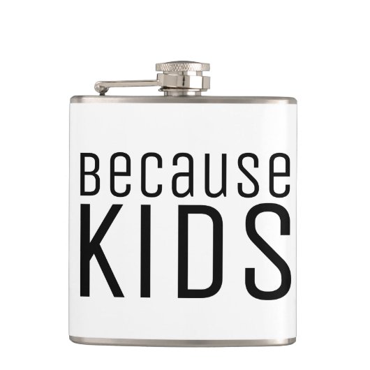 Grappige Quote Kinderen Moeder Vader Opvoeden Brut Heupfles (Voorkant)