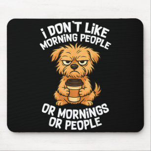 Grappige Quote Koffie Slaperige Schattige Hond Pup Muismat