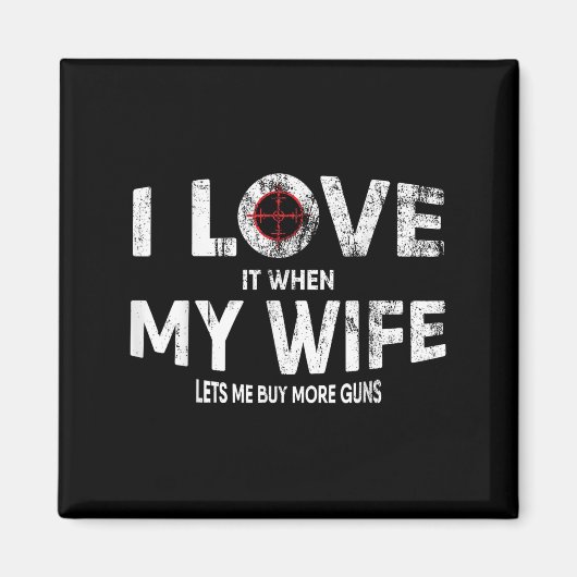 Grappige quote Koop meer Pistolen Ontwerp voor Jag Magneet (Voorkant)