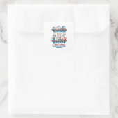 Grappige quote met Dinner Cabinet Vierkante Sticker (Tas)