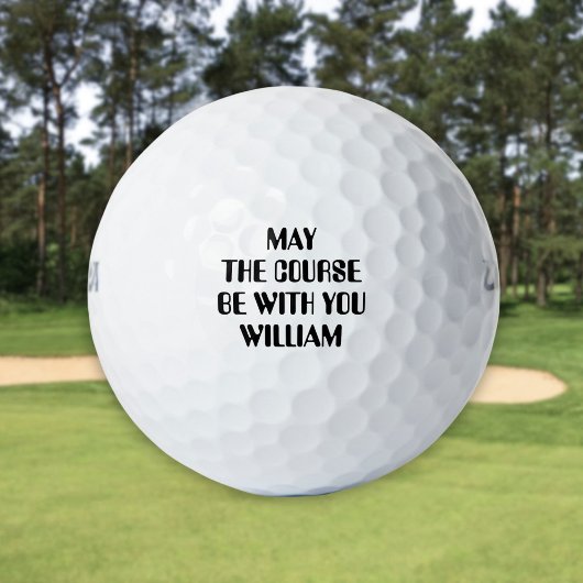 Grappige quote met gepersonaliseerde naam golfballen