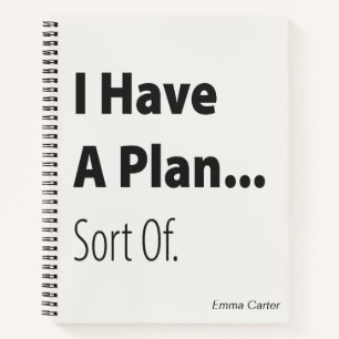 Grappige Quote met Initialen Notitieboek