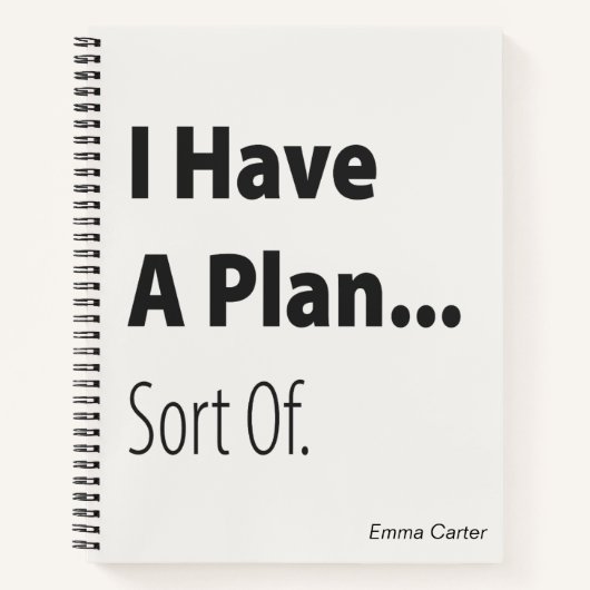 Grappige Quote met Initialen Notitieboek (Voorkant)
