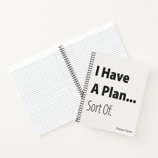 Grappige Quote met Initialen Notitieboek (Binnen)