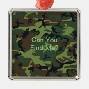 Grappige Quote Militaire Groene Camouflage Metalen Ornament