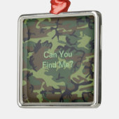 Grappige Quote Militaire Groene Camouflage Metalen Ornament (Links)