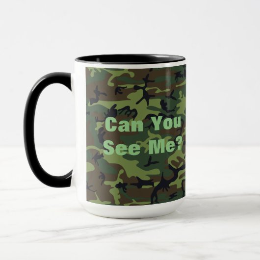 Grappige Quote Militaire Groene Camouflage Mok (Links)