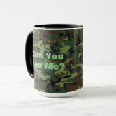 Grappige Quote Militaire Groene Camouflage Mok (Voorkant links)