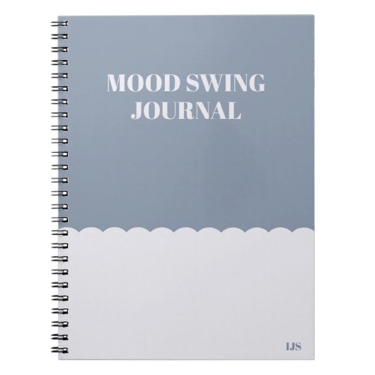 Grappige quote Mood Swing Journal Blue Modern Notitieboek (Voorkant)