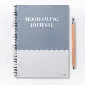 Grappige quote Mood Swing Journal Blue Modern Notitieboek