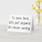 Grappige quote (om tijd te besparen) kaart (Gele Bloem)