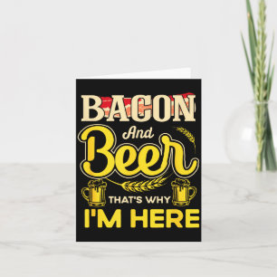 Grappige quote ontbijt spek en bier daarom ben ik' kaart