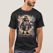 Grappige quote op een zwarte t-shirt (Voorkant)