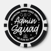 Grappige quote over administratieve professionals  poker chips (Voorkant)