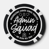 Grappige quote over administratieve professionals  poker chips (Achterkant)