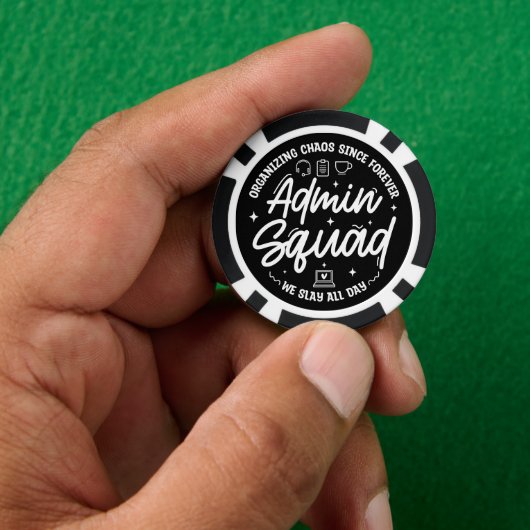 Grappige quote over administratieve professionals  poker chips (Hand)