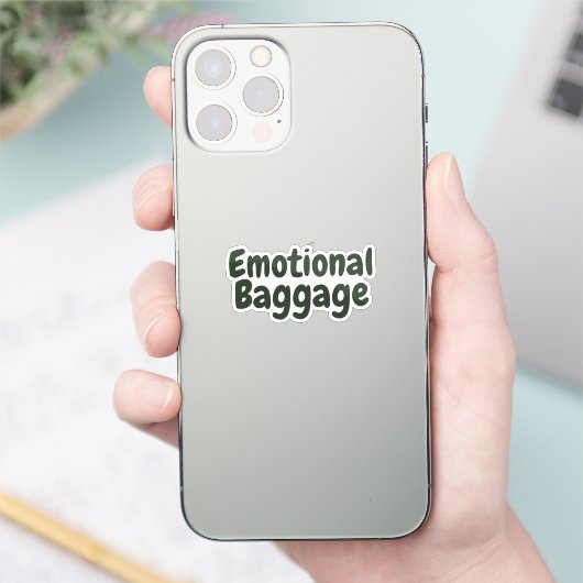 Grappige Quote over Emotionele Bagage Sticker (Telefoon)