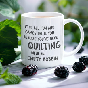 Grappige quote over quilten voor quilters koffie  koffiemok