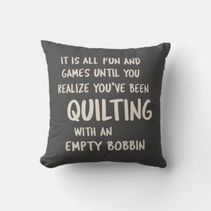 Grappige Quote over Quiltproblemen voor Quilters Z Kussen