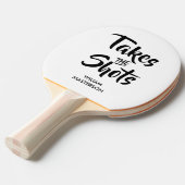 Grappige quote over wie de baas is tafeltennisbatje (Voorkant Gekanteld)