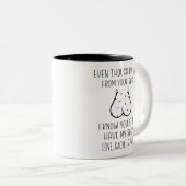 Grappige quote Pap, aangepaste stap Pap Vaderdag G Tweekleurige Koffiemok (Voorkant rechts)