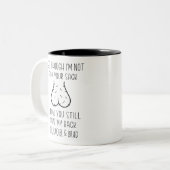 Grappige quote Pap, aangepaste stap Pap Vaderdag G Tweekleurige Koffiemok (Voorkant links)