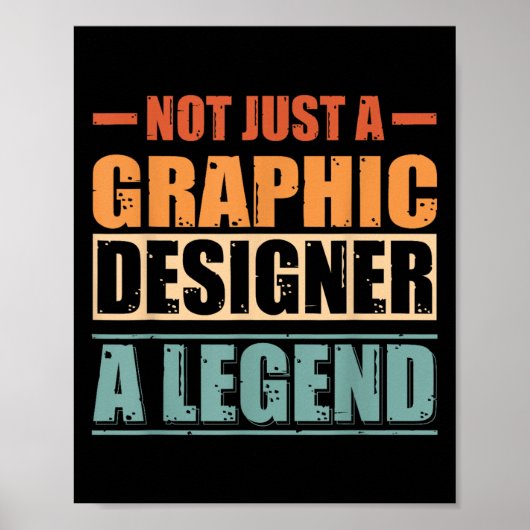 Grappige Quote Retro Graphic Designer Poster (Voorkant)