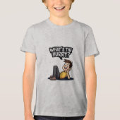 Grappige Quote shirten voor kinderen – Jongen & me Tri-Blend Shirt (Voorkant)