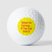 Grappige quote terug naar fairway golfballen (Voorkant)