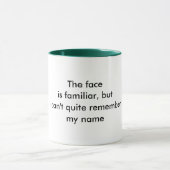 Grappige Quote Vertrouwd Gezicht Koffiemok Mok (Midden)