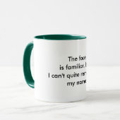 Grappige Quote Vertrouwd Gezicht Koffiemok Mok (Voorkant links)
