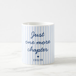 Grappige quote voor boekenliefhebbers Blauwe scrip Koffiemok