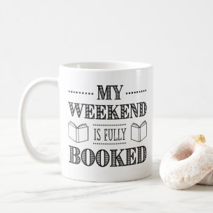 Grappige quote voor boekenliefhebbers koffiemok