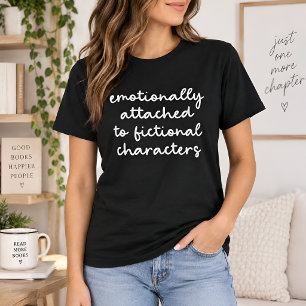 Grappige quote voor boekenliefhebbers Modern lette T-shirt