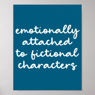 Grappige quote voor boekenliefhebbers modern scrip poster