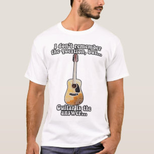 Grappige quote voor gitaarspelers. Kleurrijk vinta T-shirt