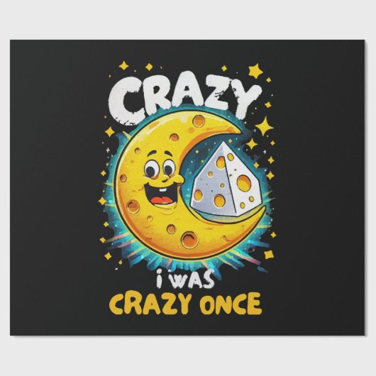 Grappige quote voor kaasliefhebbers cadeaupapier (Vlak)