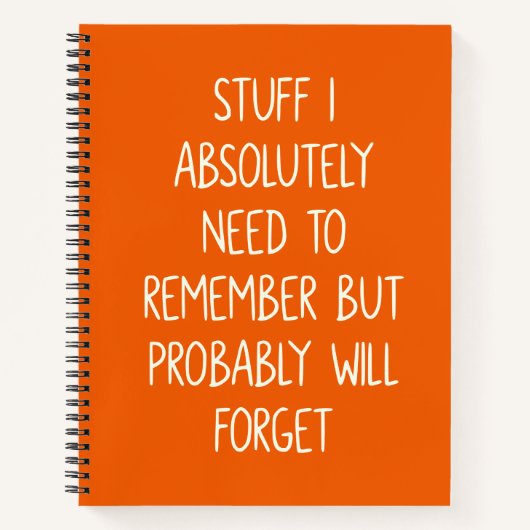 Grappige quote voor vergeetachtige mensen om te do notitieboek (Voorkant)