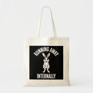 Grappige Quote Weglopend Intern Humor Sarcasme Tote Bag