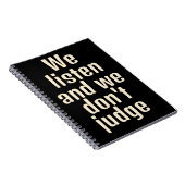 Grappige quote zwarte notitieboek (Rechterzijde)