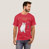 Grappige Raar Kat Meme Glimlachende Anatomie Van E T-shirt (Voorkant volledig)